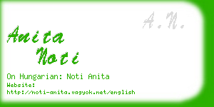 anita noti business card